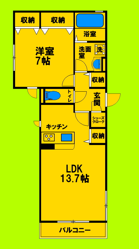 吹田市穂波町のアパートの間取り