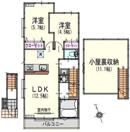 サンライズ百草園C棟の間取り