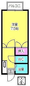 ライフマンスリーマンションの間取り