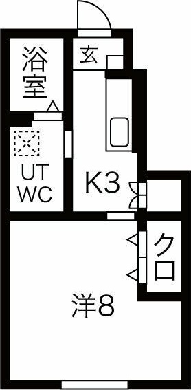 北上市上野町３丁目築3年の間取り