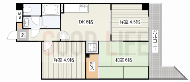 高砂市伊保のマンションの間取り