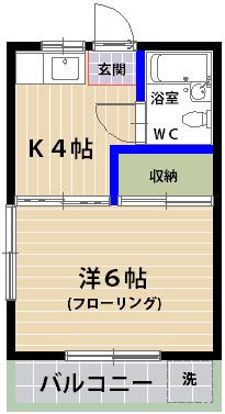 コーポ赤いきつねの間取り写真