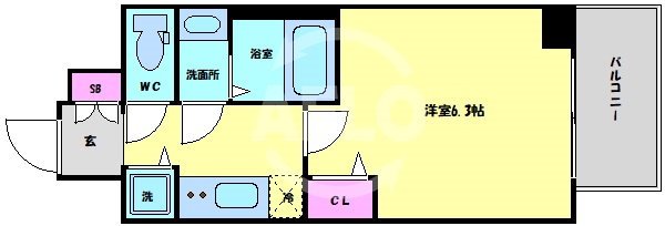 ゼオン大阪EASTの間取り写真