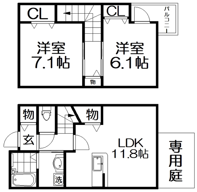 ラフレシール レストIの間取り写真