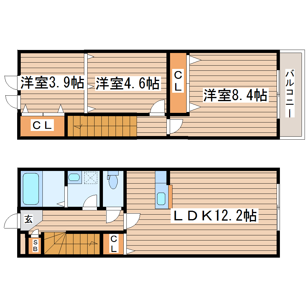 アスコット古川I番館の間取り写真