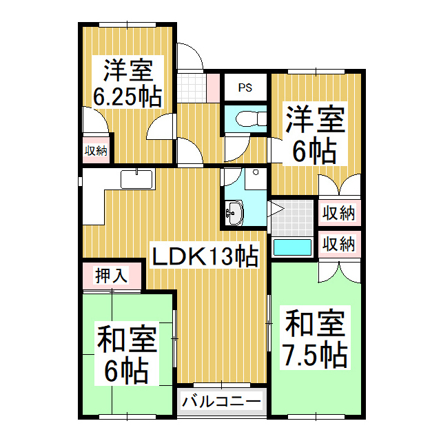 エクセルコーポ戸倉の間取り