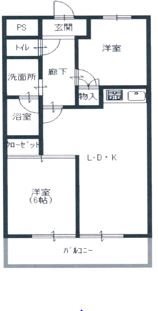 フラワー1番館の間取り