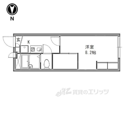 橿原市醍醐町のアパートの間取り