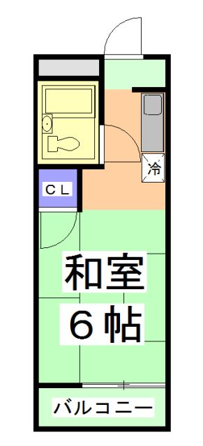 京都市右京区嵯峨釈迦堂大門町のアパートの間取り