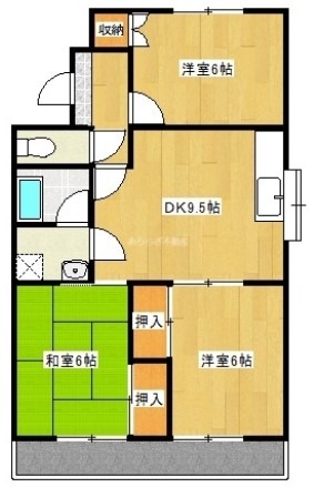 浜松市中央区芳川町のマンションの間取り