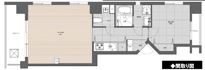 AKASAKA K MANSION 赤坂Kマンションの間取り