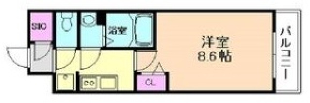 大阪市東住吉区杭全のマンションの間取り