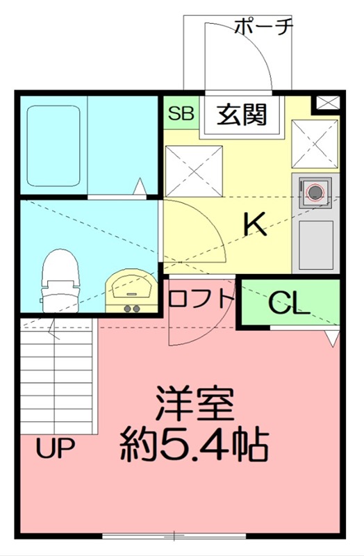 横浜市泉区中田北のアパートの間取り