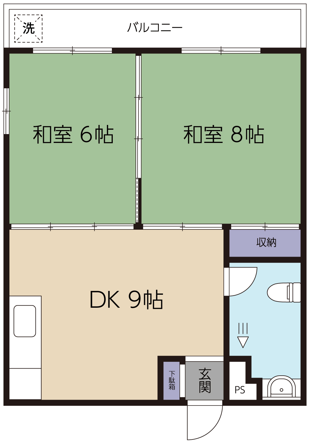 福島マンションの間取り写真