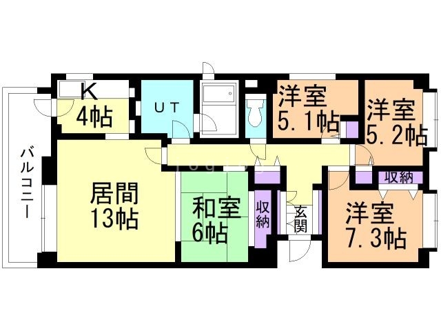 シティアベニュー平岸の間取り