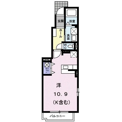 福山市柳津町のアパートの間取り