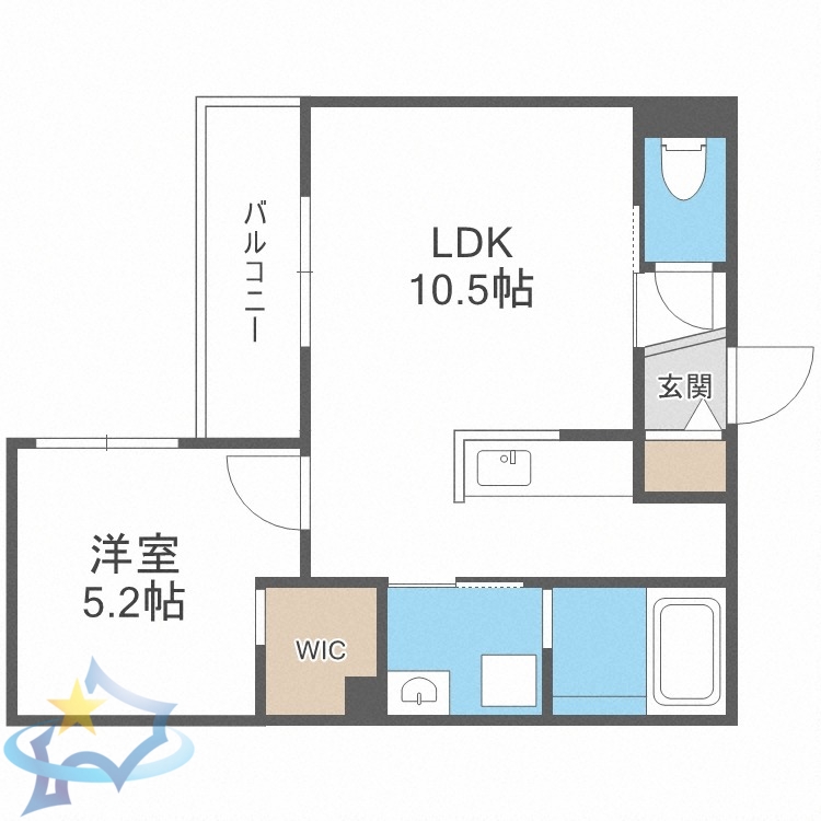 札幌市中央区南二十二条西のマンションの間取り