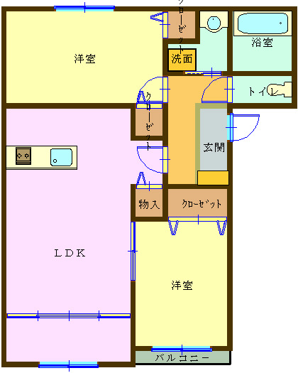 はなみずきガーデン宮関の間取り