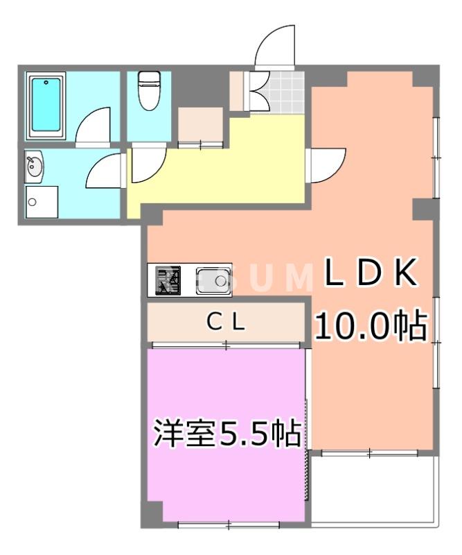 【千葉市中央区院内のマンションの間取り】