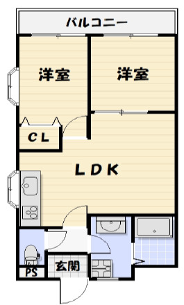 【千葉市中央区千葉寺町のマンションの間取り】