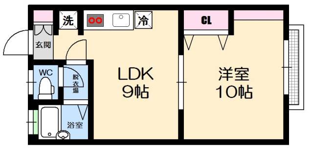 広島市西区草津南のマンションの間取り