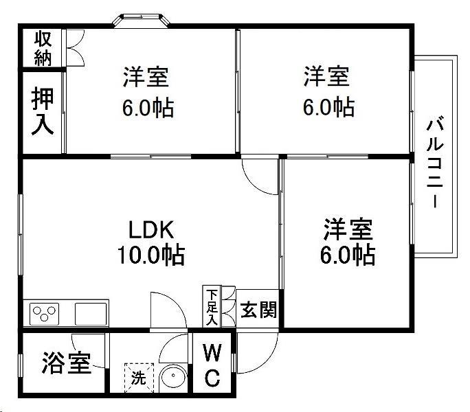 パルメゾンＢ棟の間取り