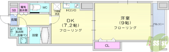 仙台市青葉区北目町のマンションの間取り