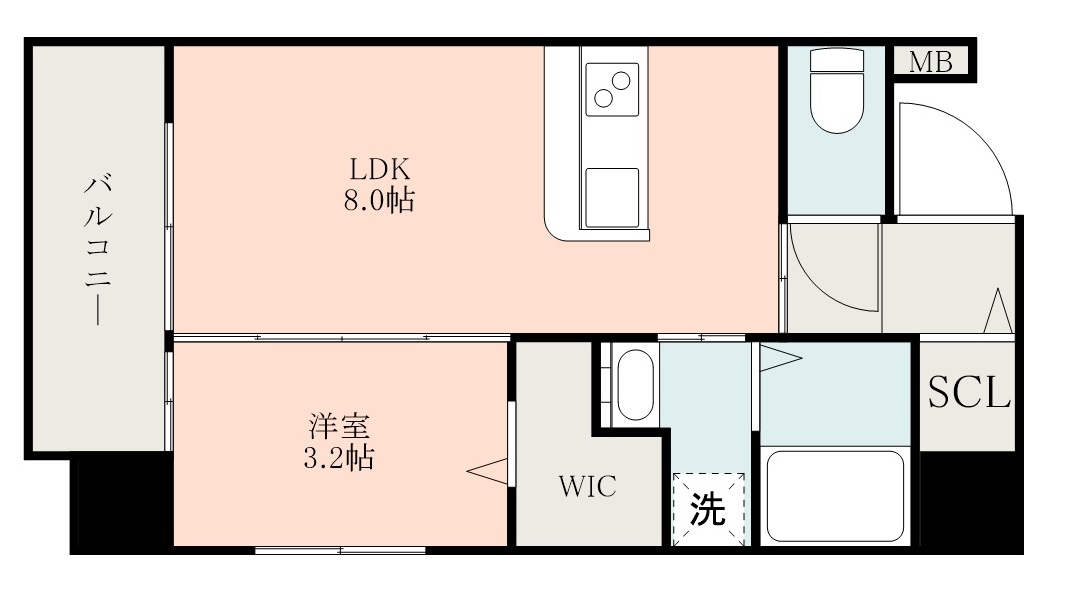 鹿児島市鴨池のマンションの間取り