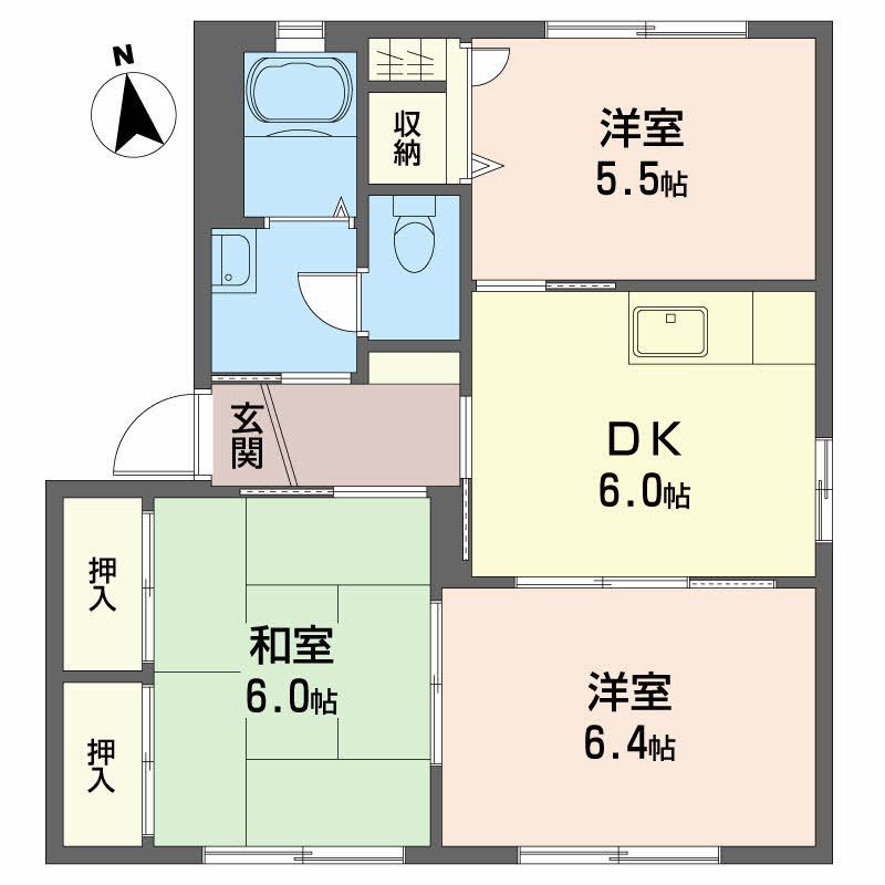 バリュージュ生石　Ａ棟の間取り