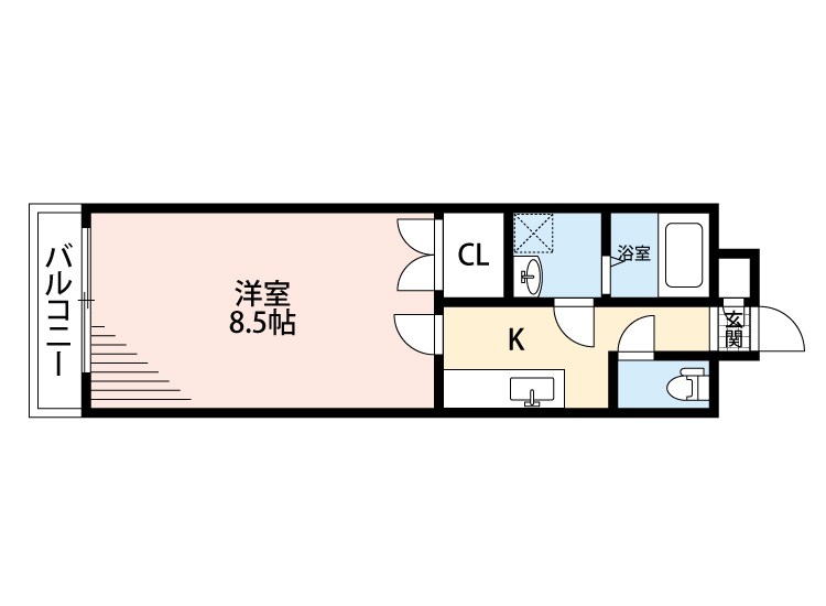 北九州市門司区柳町のマンションの間取り