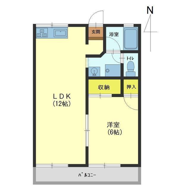 シティーハイム奥田の間取り