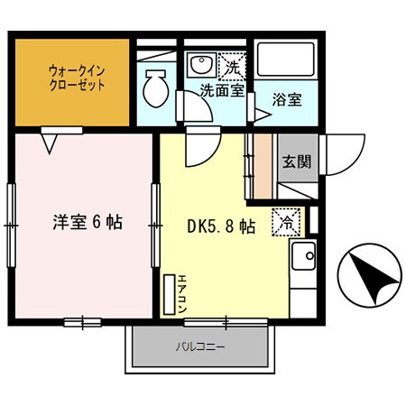 【加古川市別府町別府のアパートの間取り】