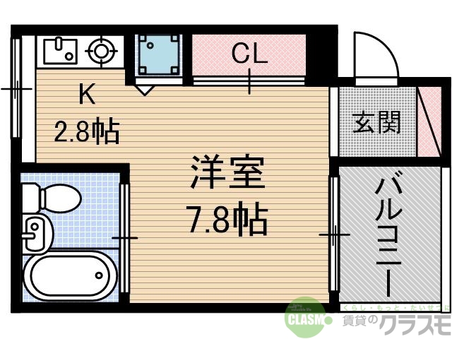 茨木市主原町のマンションの間取り