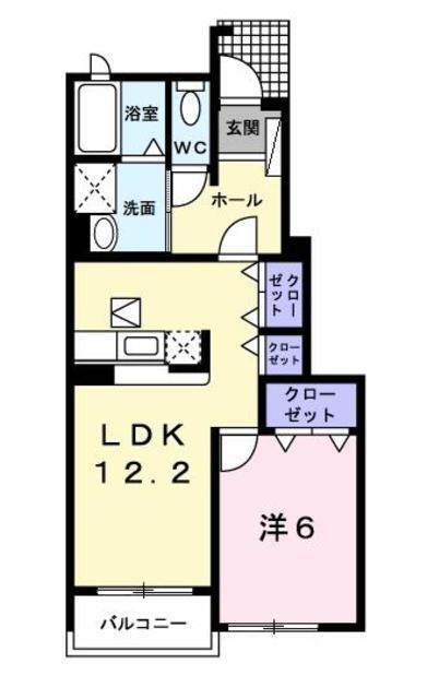 富津市青木のアパートの間取り