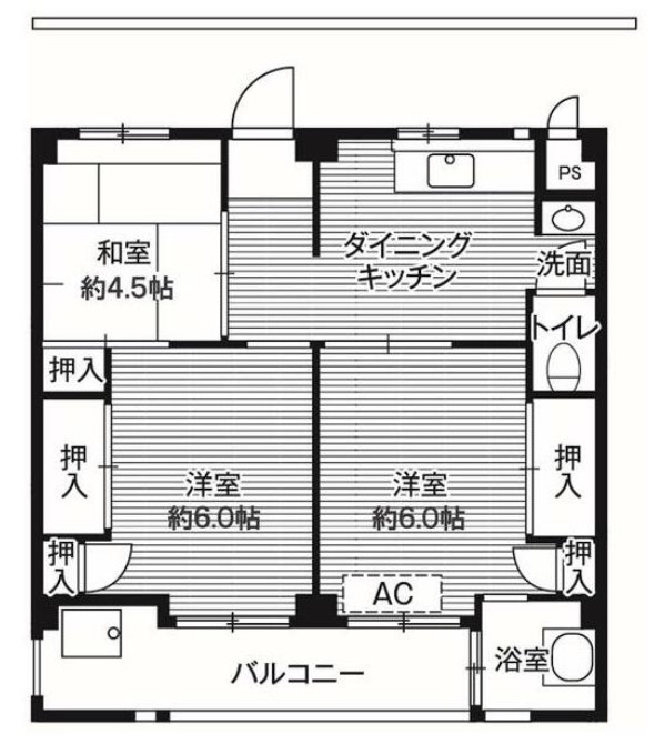 【ビレッジハウス上尾8号棟の間取り】