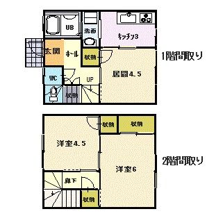 姶良市加治木町木田のアパートの間取り