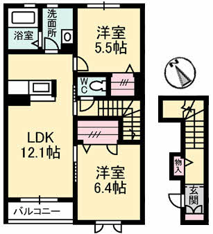 【マイスクエアー平井の間取り】