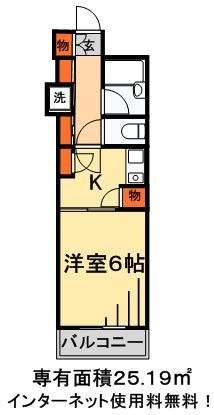 市川市北国分のマンションの間取り