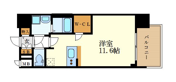 名古屋市中区栄のマンションの間取り