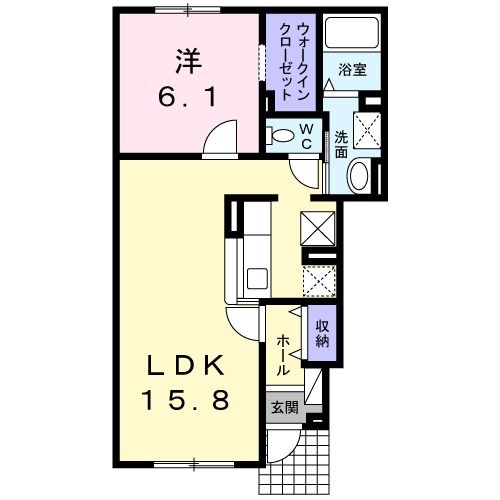 旭川市神楽岡十四条のアパートの間取り