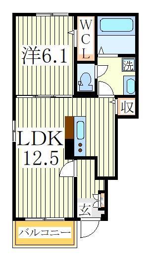 柏市南逆井のアパートの間取り