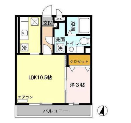 松阪市嬉野中川新町のアパートの間取り