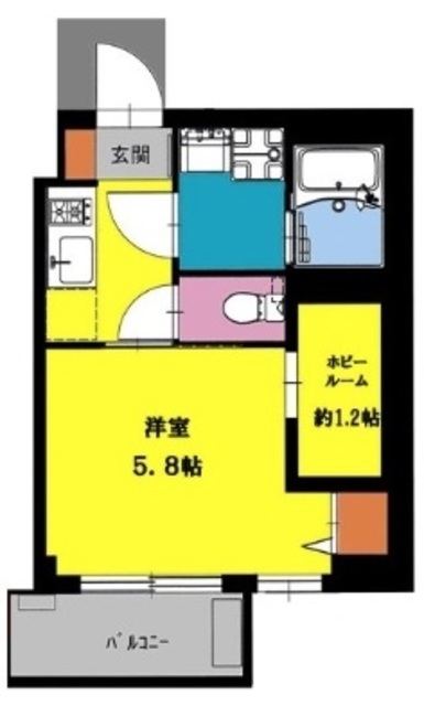 川崎市幸区南幸町のマンションの間取り