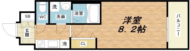 セオリー大阪パーチェの間取り