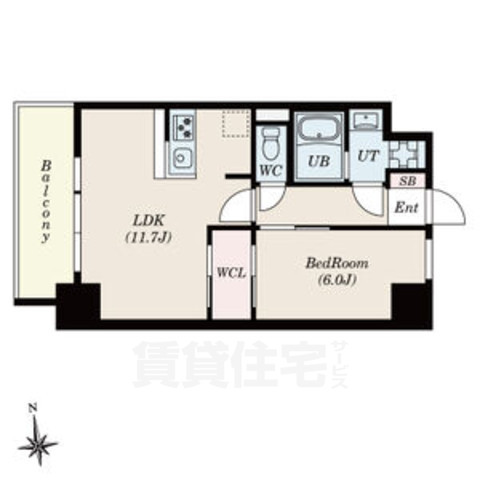 名古屋市南区駈上のマンションの間取り