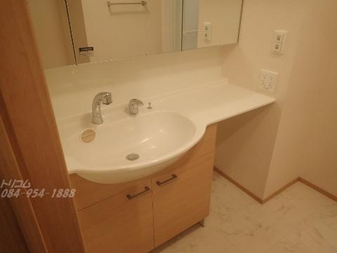 洗面設備　カウンター付洗髪洗面化粧台（イメージ）