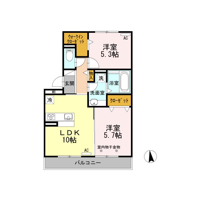 ＪＲ高山本線 長森駅 徒歩15分 3階建 築11年の間取り写真