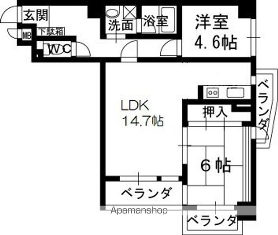ヴェルドール西宮の間取り写真