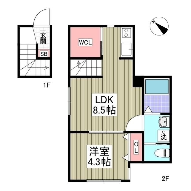 都営三田線 本蓮沼駅 徒歩15分 3階建 築1年の間取り写真