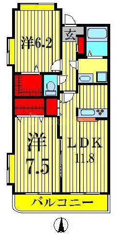 都営新宿線 西大島駅 徒歩5分 10階建 築19年の間取り写真